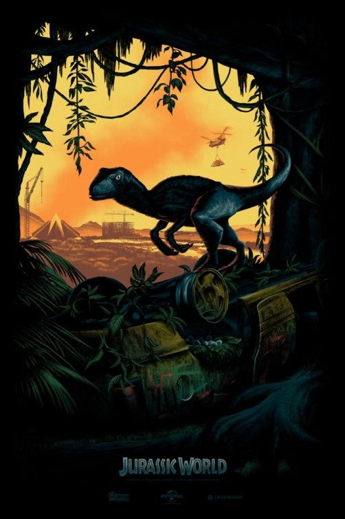 1000 piece jigsaw puzzle for the movie poster: Jurassic World (2015)