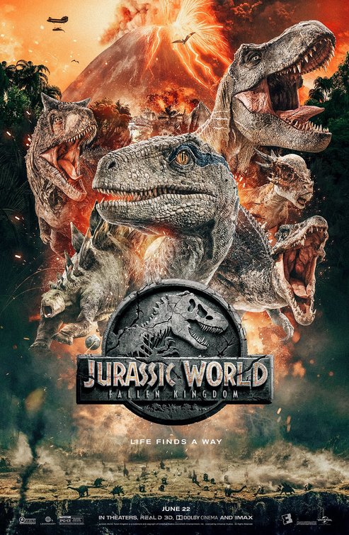 1000 piece jigsaw puzzle for the movie poster: Jurassic World: Fallen Kingdom (2018) ver7