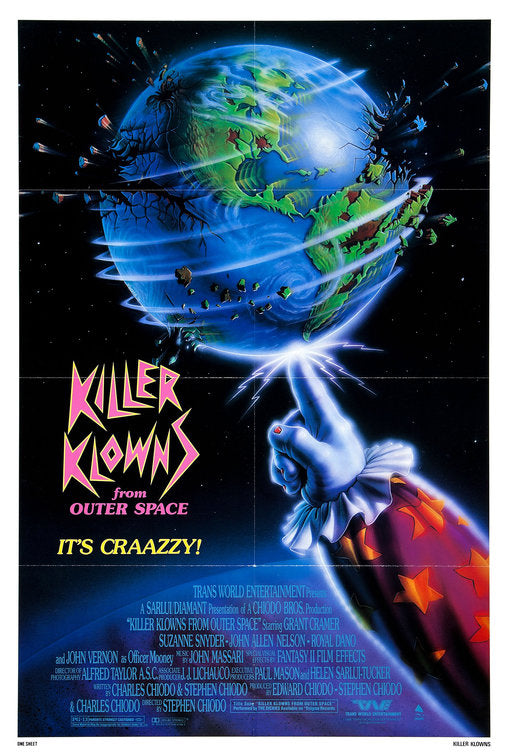 the movie poster: Killer Klowns from Outer Space (1988)