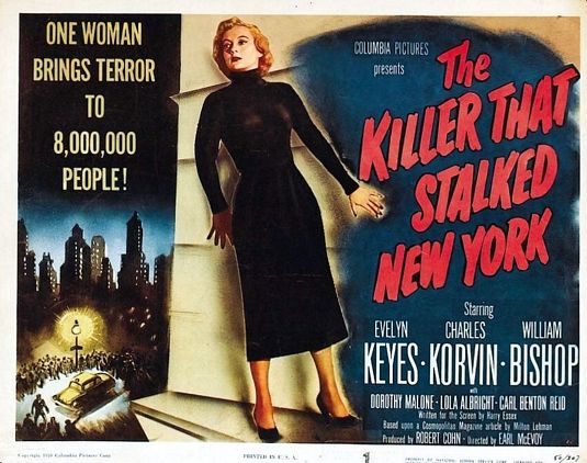 the movie poster: The Killer That Stalked New York (1950) ver2