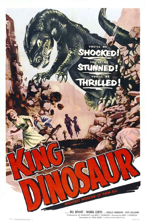 1000 piece jigsaw puzzle for the movie poster: King Dinosaur (1955)