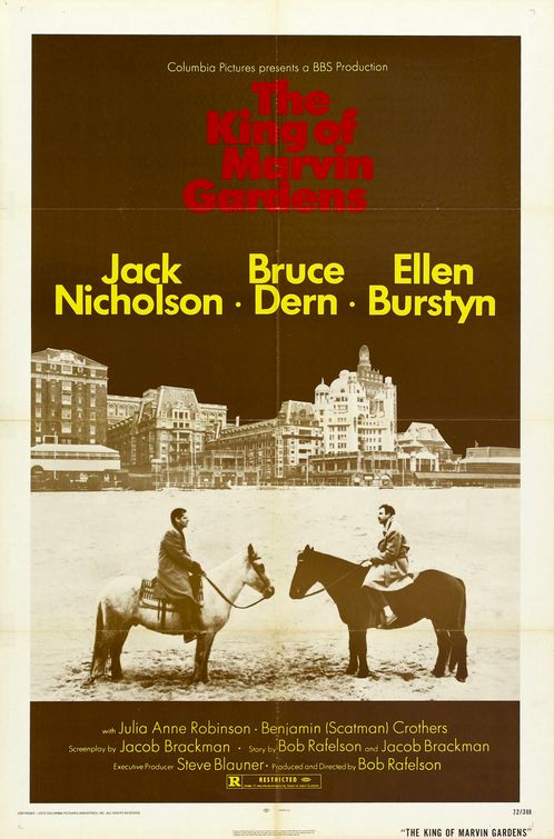 the movie poster: The King of Marvin Gardens (1972)