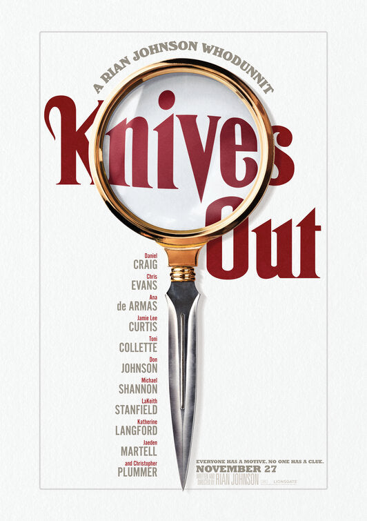 1000 piece jigsaw puzzle for the movie poster: Knives Out (2019)
