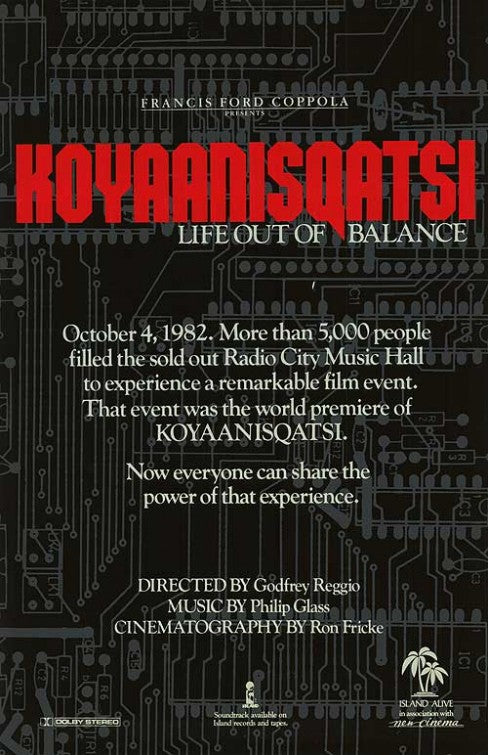 1000 piece jigsaw puzzle for the movie poster: Koyaanisqatsi (1983)
