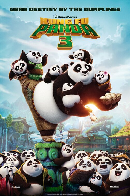 1000 piece jigsaw puzzle for the movie poster: Kung Fu Panda 3 (2016) ver3