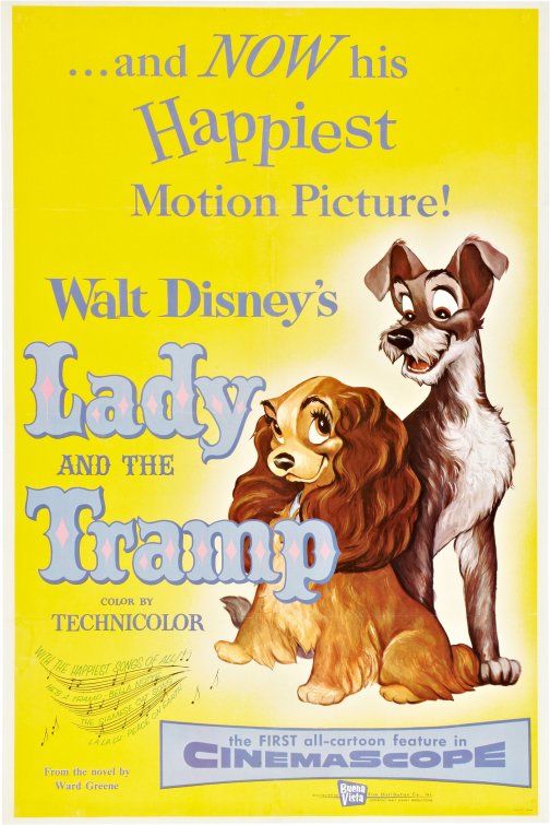 1000 piece jigsaw puzzle for the movie poster: Lady and the Tramp (1955) ver2
