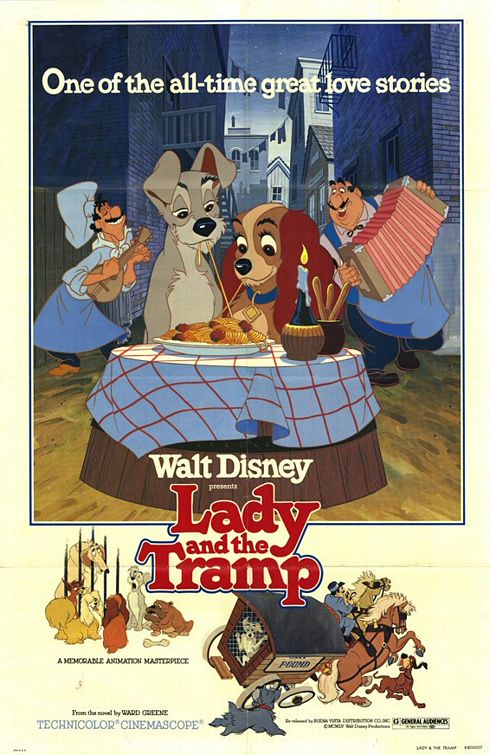 the movie poster: Lady and the Tramp (1955) ver3