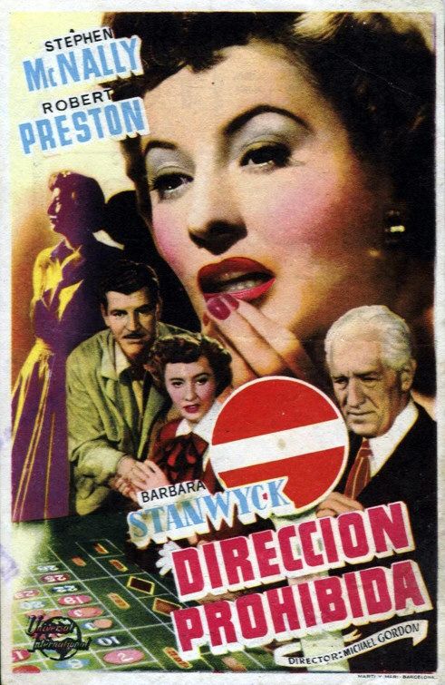the movie poster: The Lady Gambles (1949) ver2