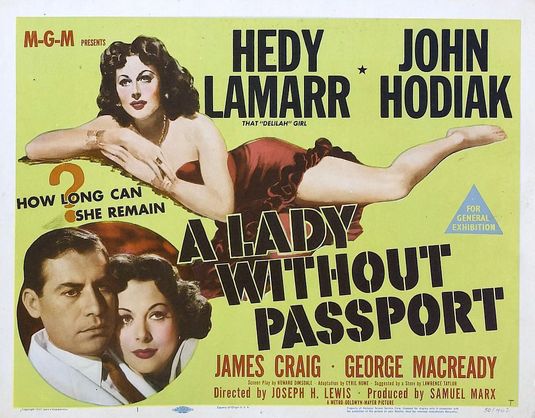 the movie poster: A Lady Without Passport (1950)