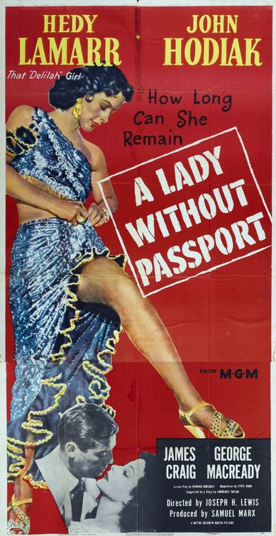 the movie poster: A Lady Without Passport (1950) ver2