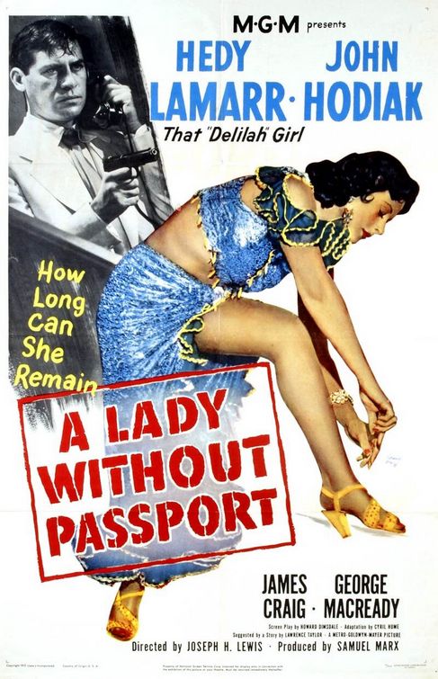 the movie poster: A Lady Without Passport (1950) ver3