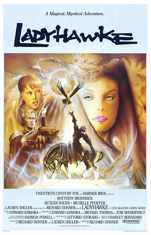 the movie poster: Ladyhawke (1985) ver2