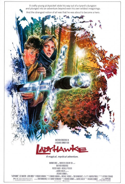 the movie poster: Ladyhawke (1985) ver3