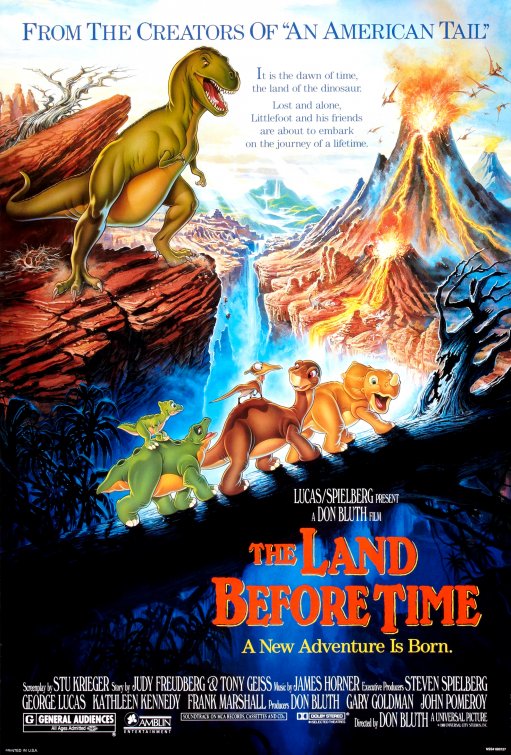 1000 piece jigsaw puzzle for the movie poster: The Land Before Time (1988)