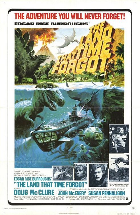 the movie poster: The Land That Time Forgot (1975)
