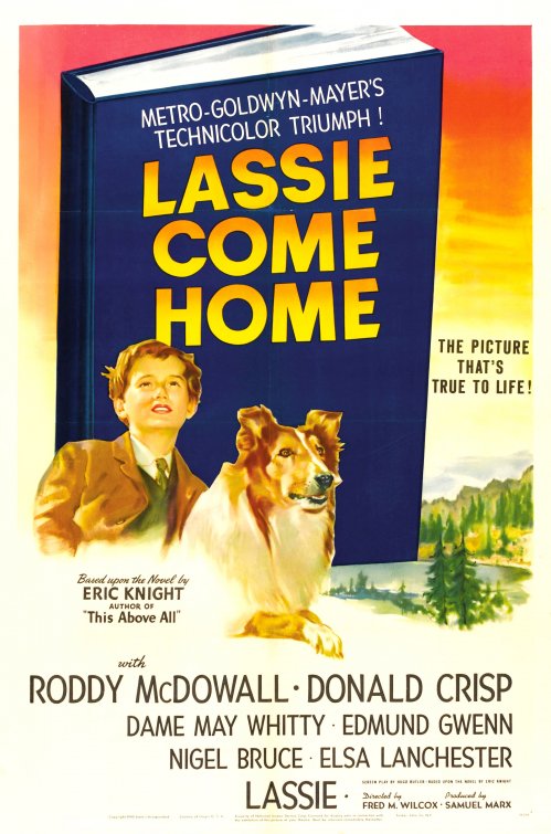 1000 piece jigsaw puzzle for the movie poster: Lassie Come Home (1943) ver2