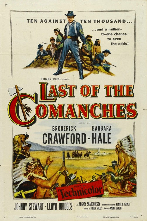 1000 piece jigsaw puzzle for the movie poster: Last of the Comanches (1953)