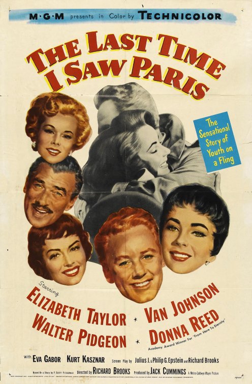 1000 piece jigsaw puzzle for the movie poster: The Last Time I Saw Paris (1954)