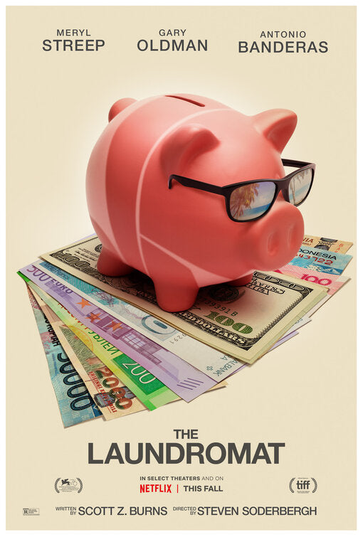 1000 piece jigsaw puzzle for the movie poster: The Laundromat (2019)