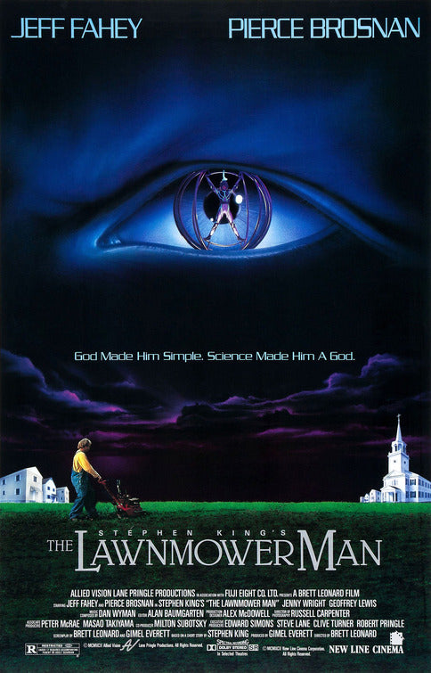the movie poster: The Lawnmower Man (1992)