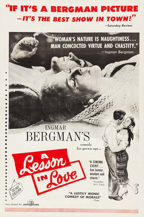 the movie poster: A Lesson in Love (1954)