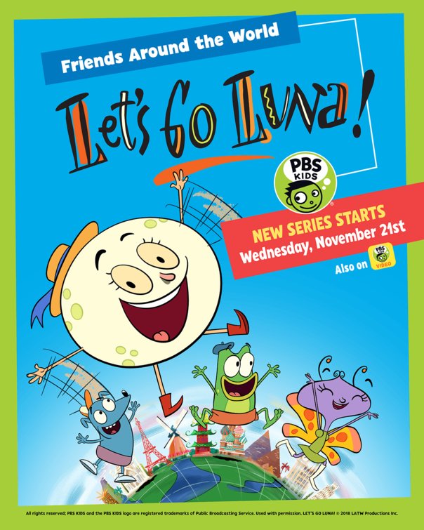 1000 piece jigsaw puzzle for tv poster: Let's Go Luna!