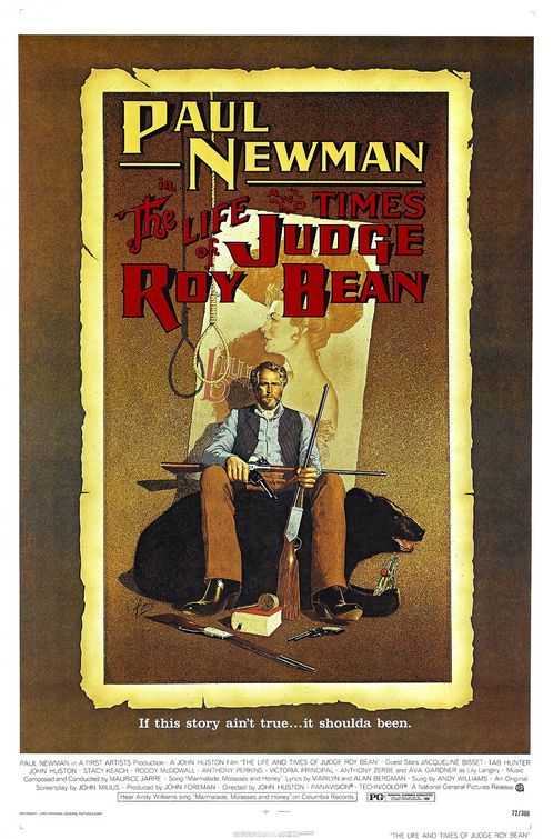 the movie poster: The Life and Times of Judge Roy Bean (1972)