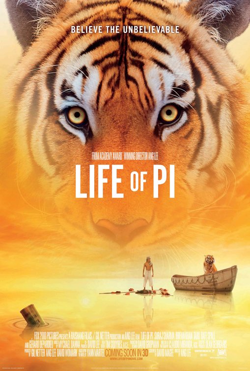 1000 piece jigsaw puzzle for the movie poster: Life of Pi (2012) ver2