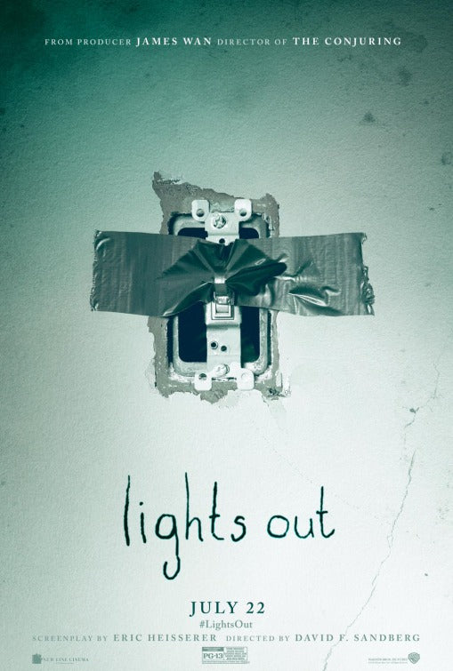 1000 piece jigsaw puzzle for the movie poster: Lights Out (2016)