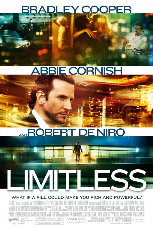 1000 piece jigsaw puzzle for the movie poster: Limitless (2011)