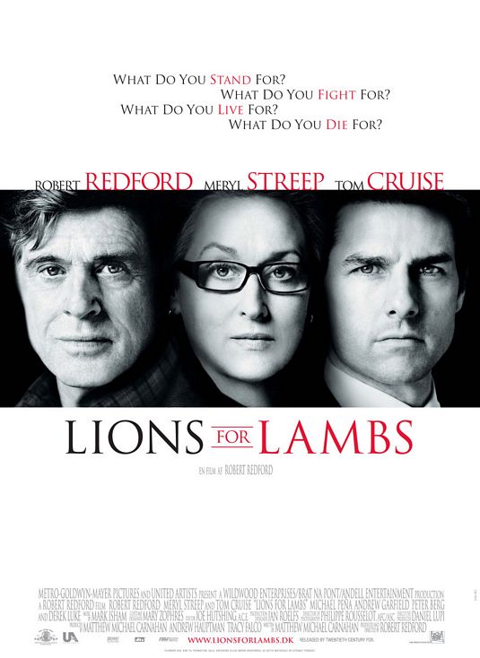 the movie poster: Lions for Lambs (2007) ver2