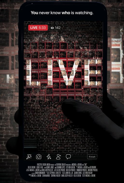 1000 piece jigsaw puzzle for the movie poster: Live (2018)