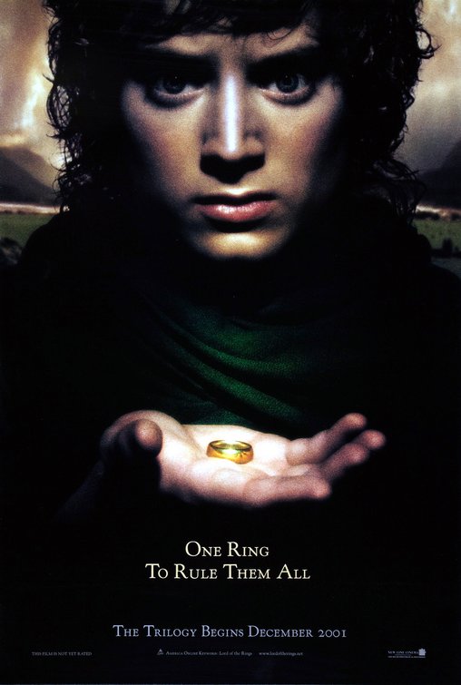 the movie poster: The Lord of the Rings: The Fellowship of the Ring (2001) ver2