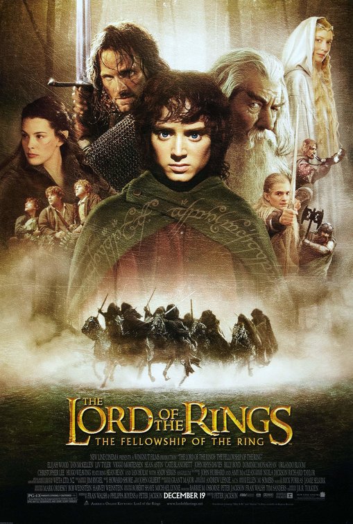 the movie poster: The Lord of the Rings: The Fellowship of the Ring (2001) ver4