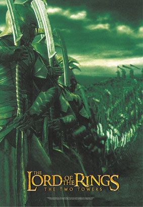 the movie poster: The Lord of the Rings: The Two Towers (2002) ver2
