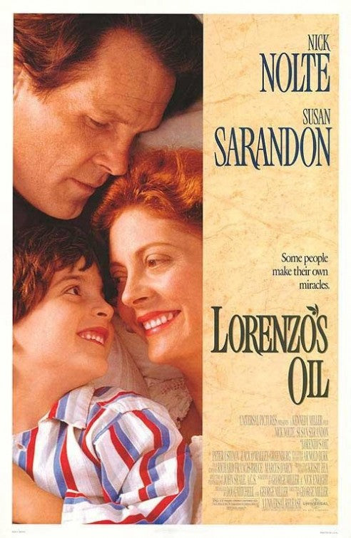 the movie poster: Lorenzo's Oil (1992)