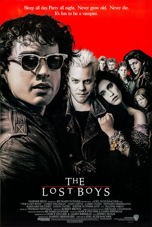 the movie poster: The Lost Boys (1987)