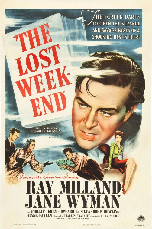 1000 piece jigsaw puzzle for the movie poster: The Lost Weekend (1945)
