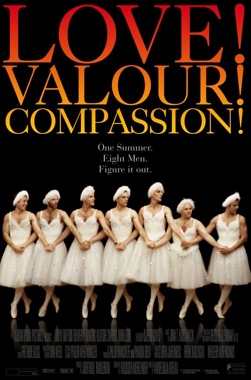 the movie poster: Love! Valour! Compassion! (1997)