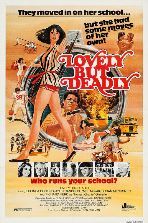 1000 piece jigsaw puzzle for the movie poster: Lovely But Deadly (1981)