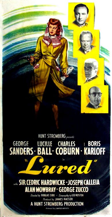 the movie poster: Lured (1947)
