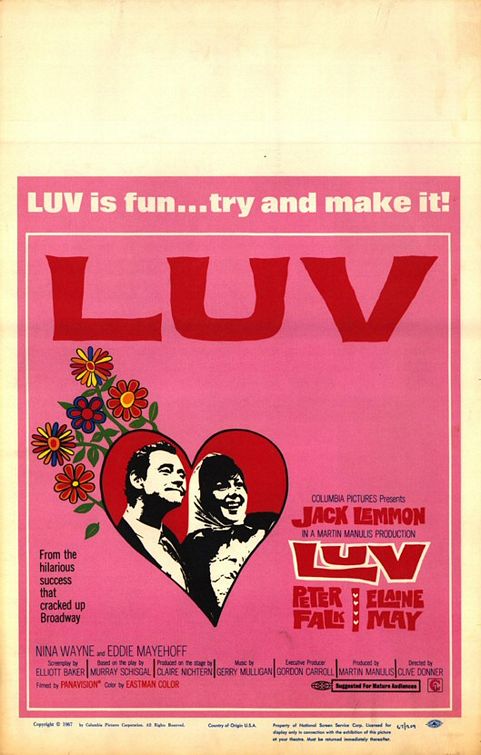 the movie poster: Luv (1967)