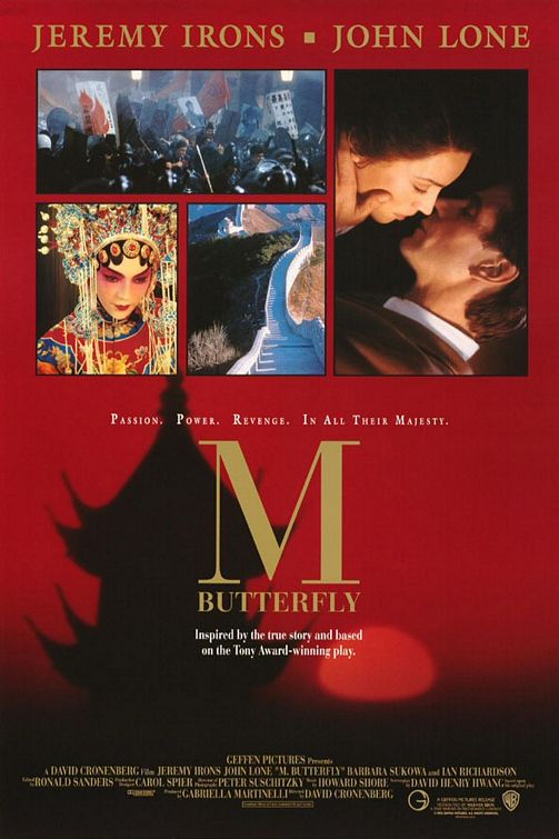 the movie poster: M. Butterfly (1993)