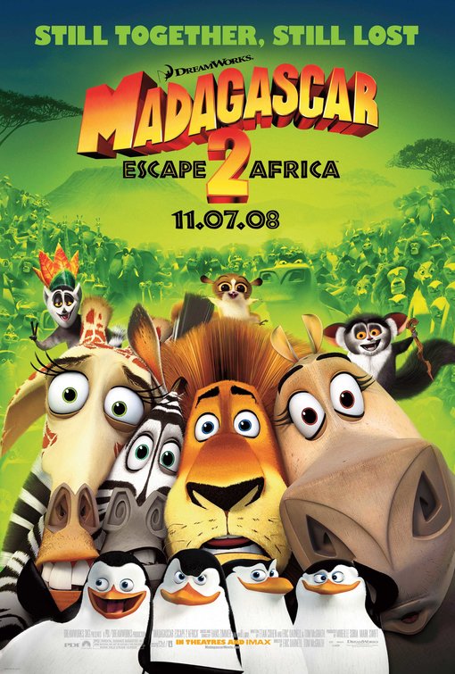 the movie poster: Madagascar: Escape 2 Africa (2008) ver3