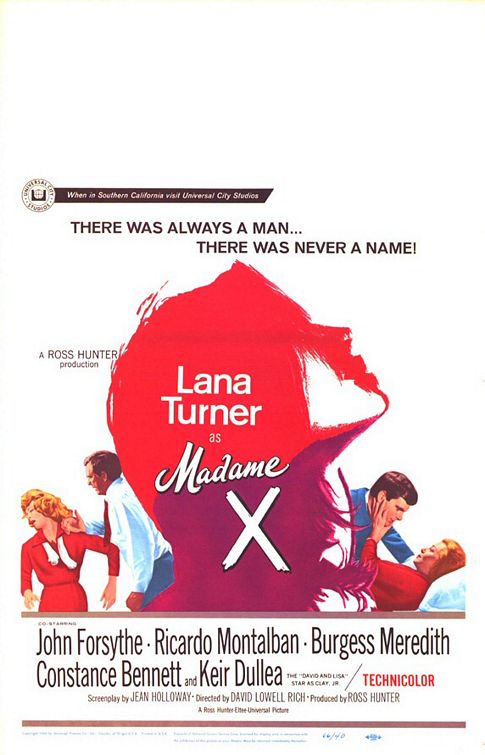 the movie poster: Madame X (1966)