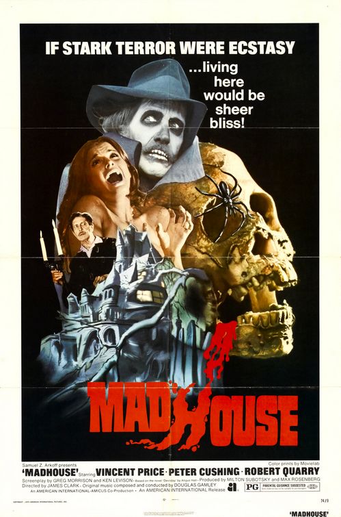 the movie poster: Madhouse (1974)