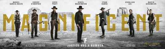 1000 piece jigsaw puzzle for the movie poster: The Magnificent Seven (2016)