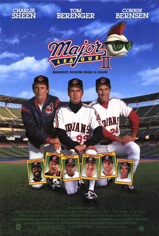 the movie poster: Major League II (1994)