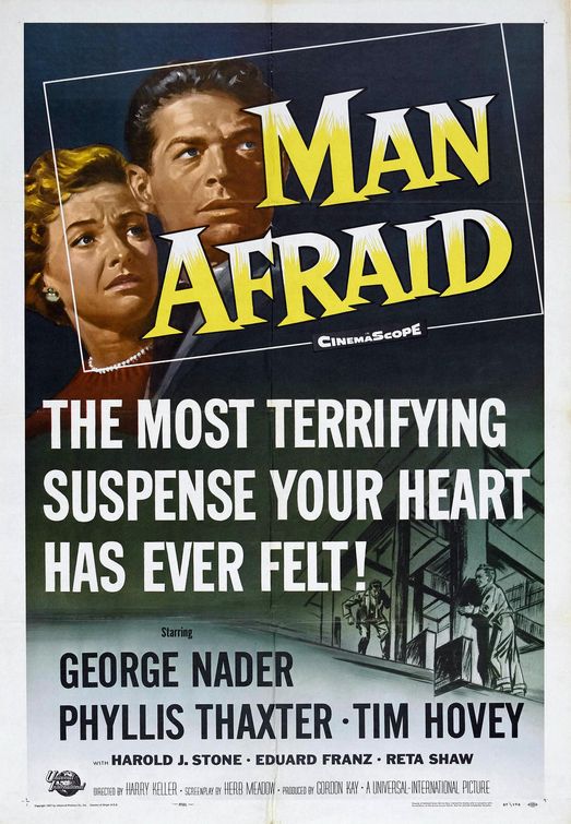 the movie poster: Man Afraid (1957)