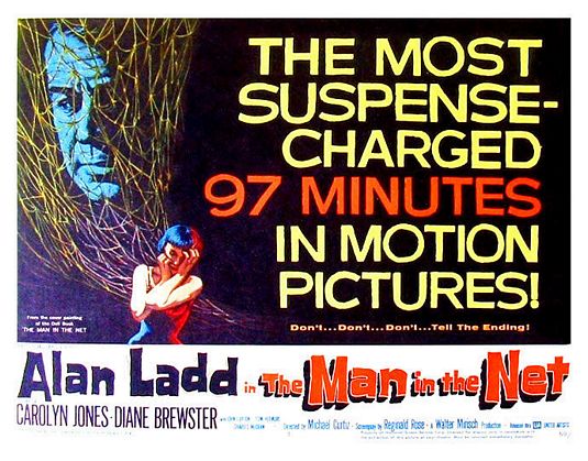 the movie poster: The Man in the Net (1959) ver2